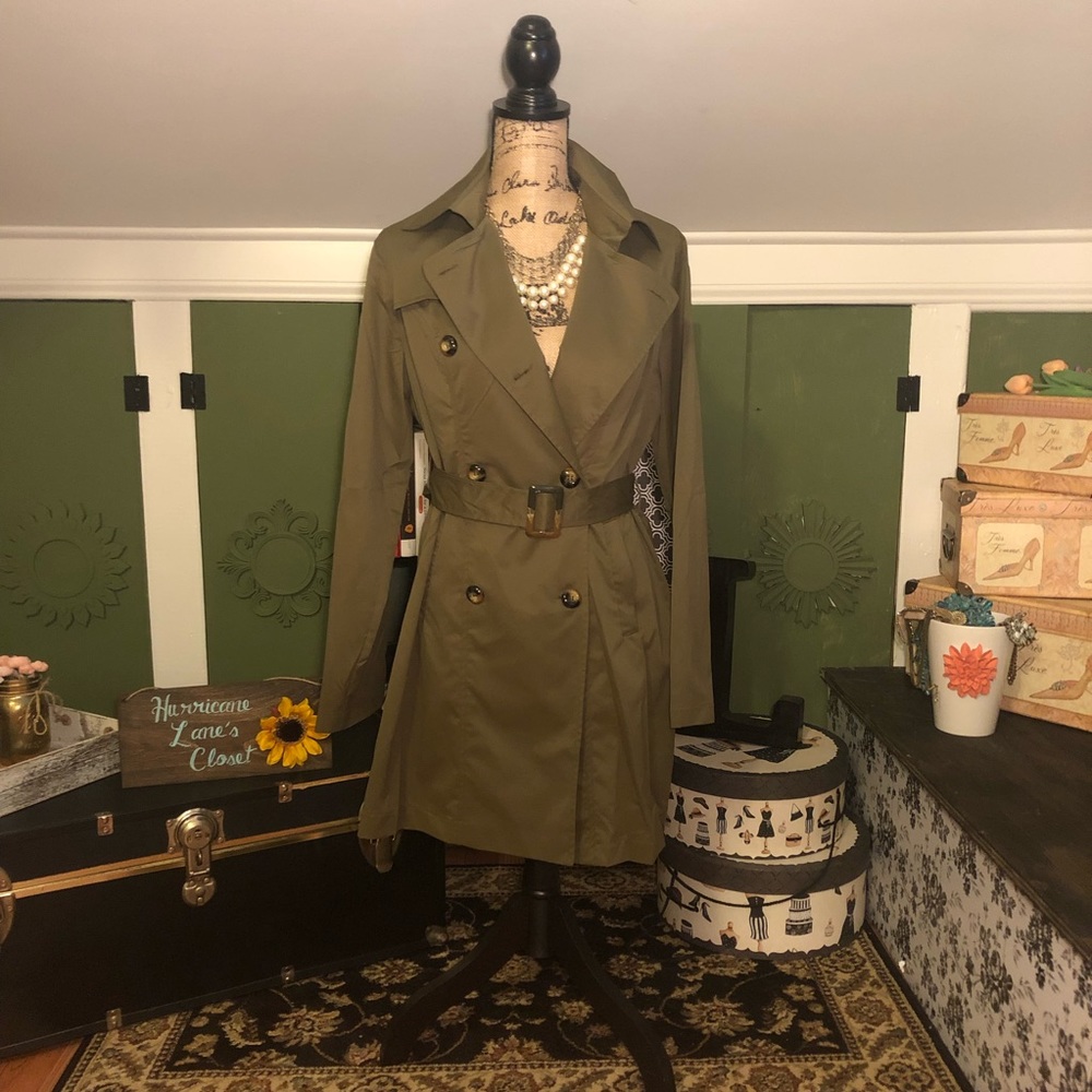 🍁🧥COAT PURGE🧥🍁Olive Double Breasted Trench